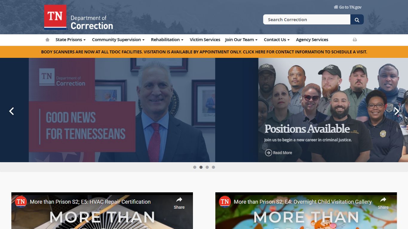 Department of Correction - TN.gov - Tennessee State Government - TN.gov
